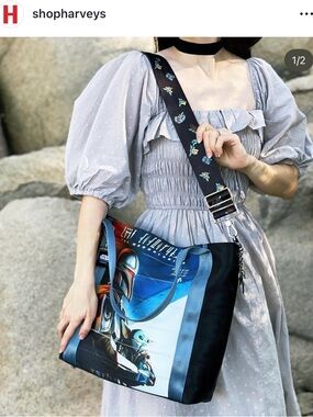 NWT Harvey’s Mandalorian Grogu Star Wars Poster Tote